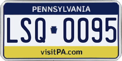 PA license plate LSQ0095