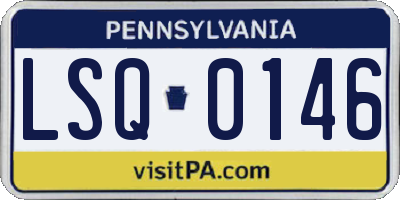 PA license plate LSQ0146
