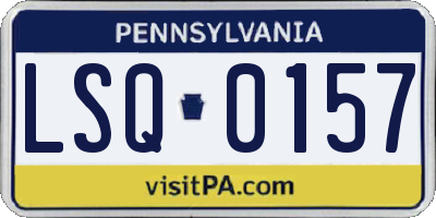 PA license plate LSQ0157