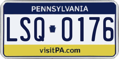 PA license plate LSQ0176