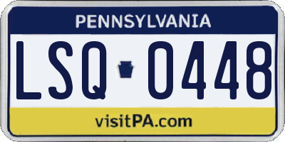 PA license plate LSQ0448