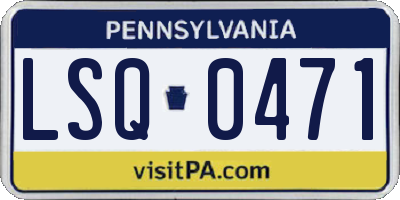 PA license plate LSQ0471