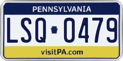 PA license plate LSQ0479