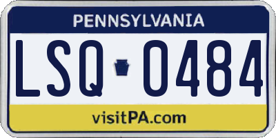 PA license plate LSQ0484