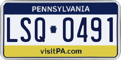 PA license plate LSQ0491