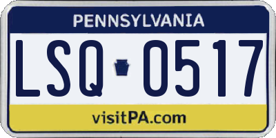 PA license plate LSQ0517