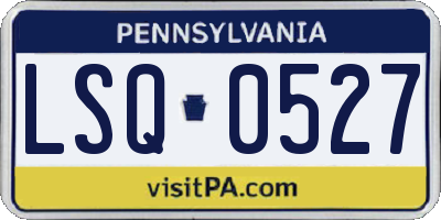 PA license plate LSQ0527
