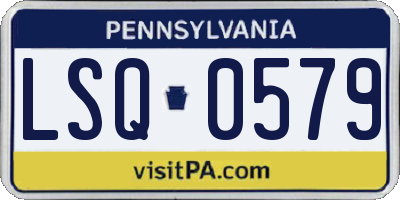 PA license plate LSQ0579