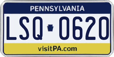 PA license plate LSQ0620