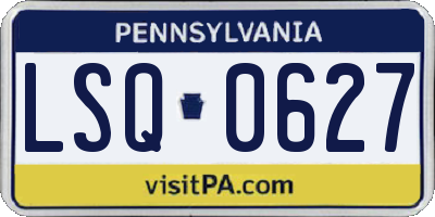 PA license plate LSQ0627
