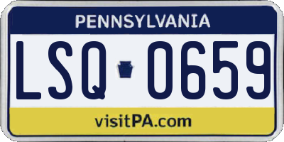 PA license plate LSQ0659