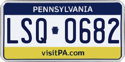 PA license plate LSQ0682