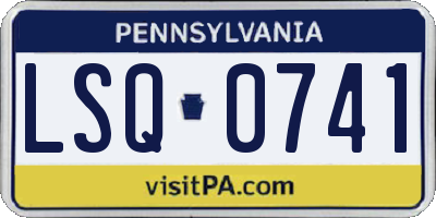PA license plate LSQ0741