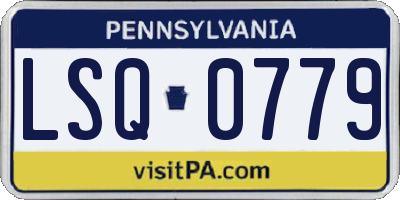 PA license plate LSQ0779