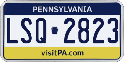 PA license plate LSQ2823