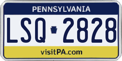 PA license plate LSQ2828