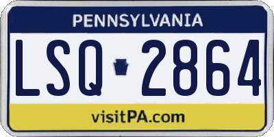 PA license plate LSQ2864
