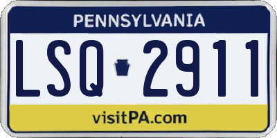 PA license plate LSQ2911