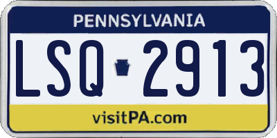 PA license plate LSQ2913