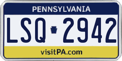 PA license plate LSQ2942