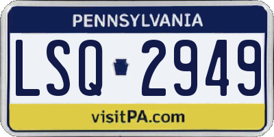 PA license plate LSQ2949