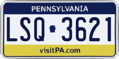 PA license plate LSQ3621