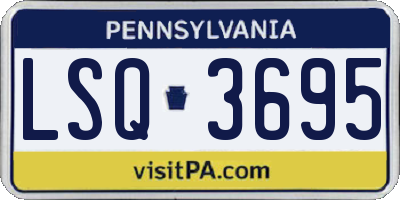 PA license plate LSQ3695