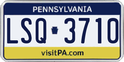 PA license plate LSQ3710