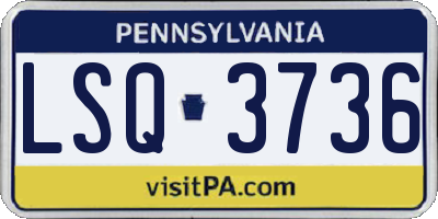 PA license plate LSQ3736