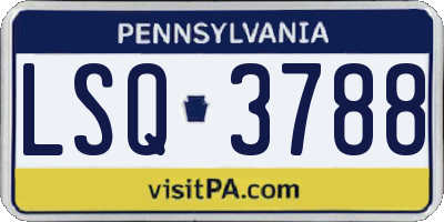 PA license plate LSQ3788