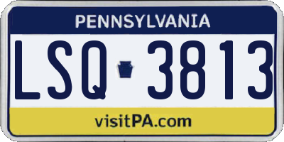 PA license plate LSQ3813