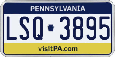 PA license plate LSQ3895