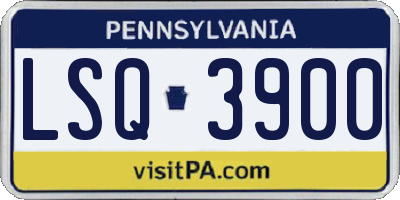 PA license plate LSQ3900