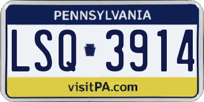 PA license plate LSQ3914