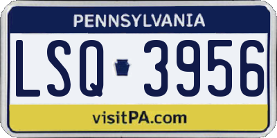 PA license plate LSQ3956