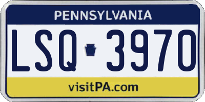 PA license plate LSQ3970