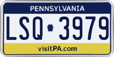 PA license plate LSQ3979