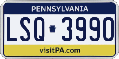PA license plate LSQ3990