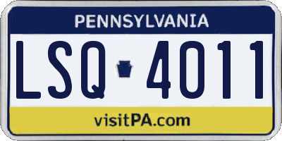 PA license plate LSQ4011