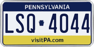 PA license plate LSQ4044