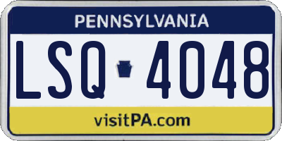PA license plate LSQ4048