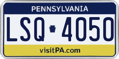 PA license plate LSQ4050