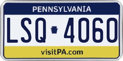 PA license plate LSQ4060