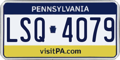 PA license plate LSQ4079
