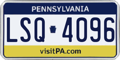PA license plate LSQ4096