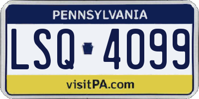 PA license plate LSQ4099