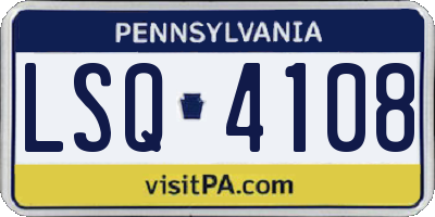 PA license plate LSQ4108