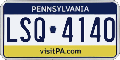 PA license plate LSQ4140