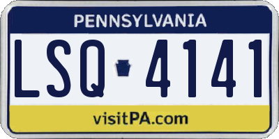 PA license plate LSQ4141
