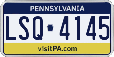 PA license plate LSQ4145